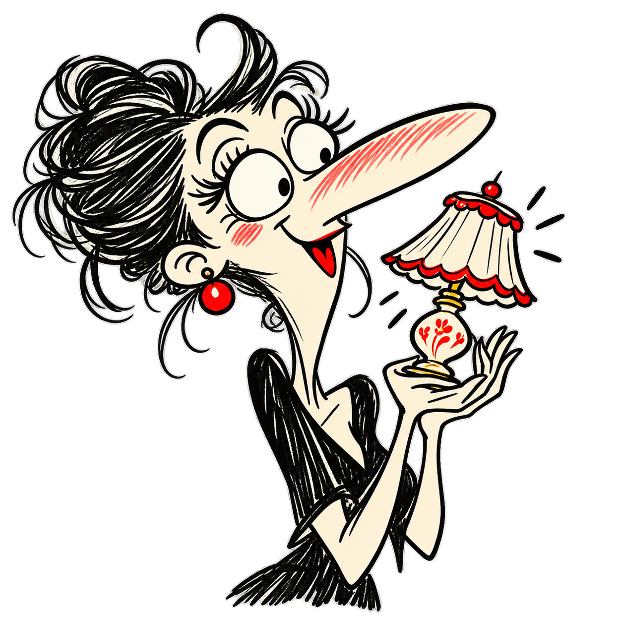 Caricatura de La urraca del diseño