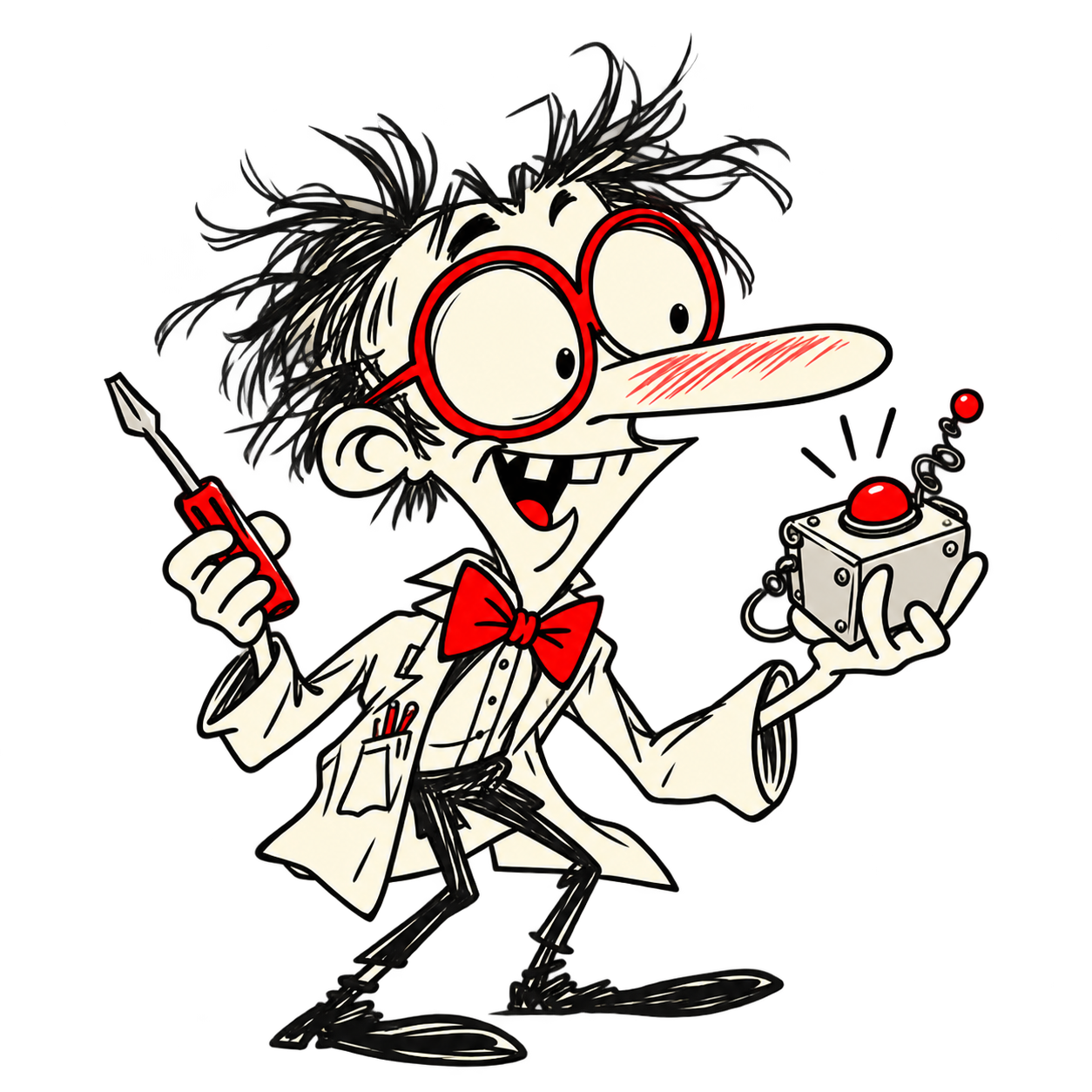 Caricatura de El ingeniero de lo innecesario