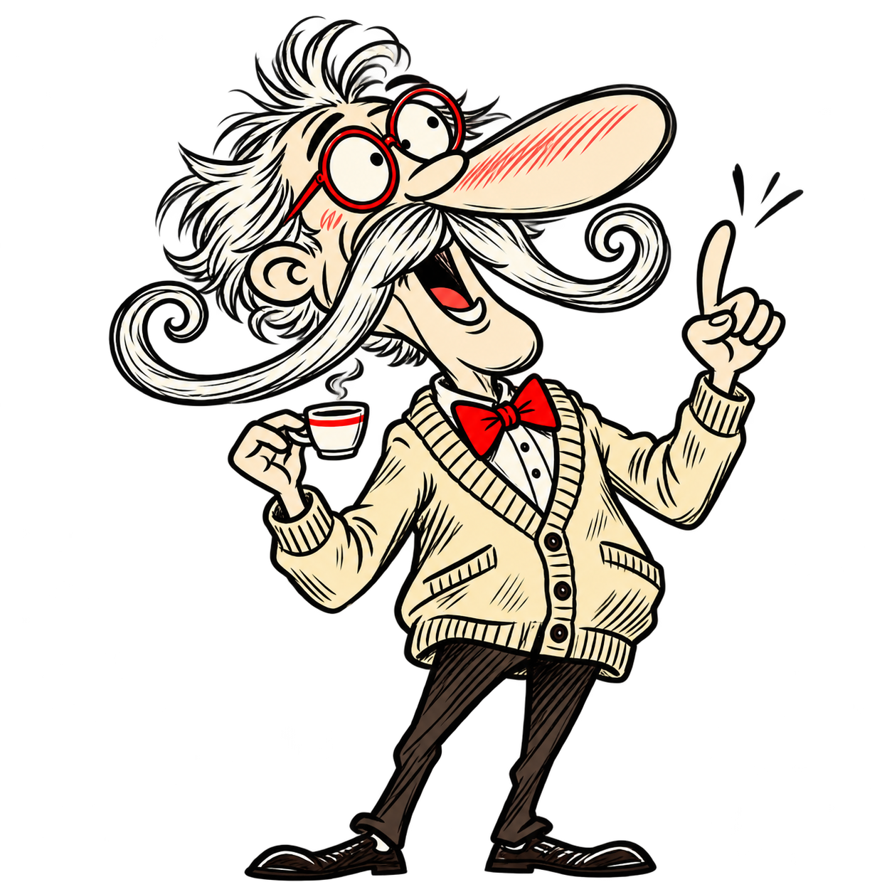 Caricatura de La leyenda de las sobremesas