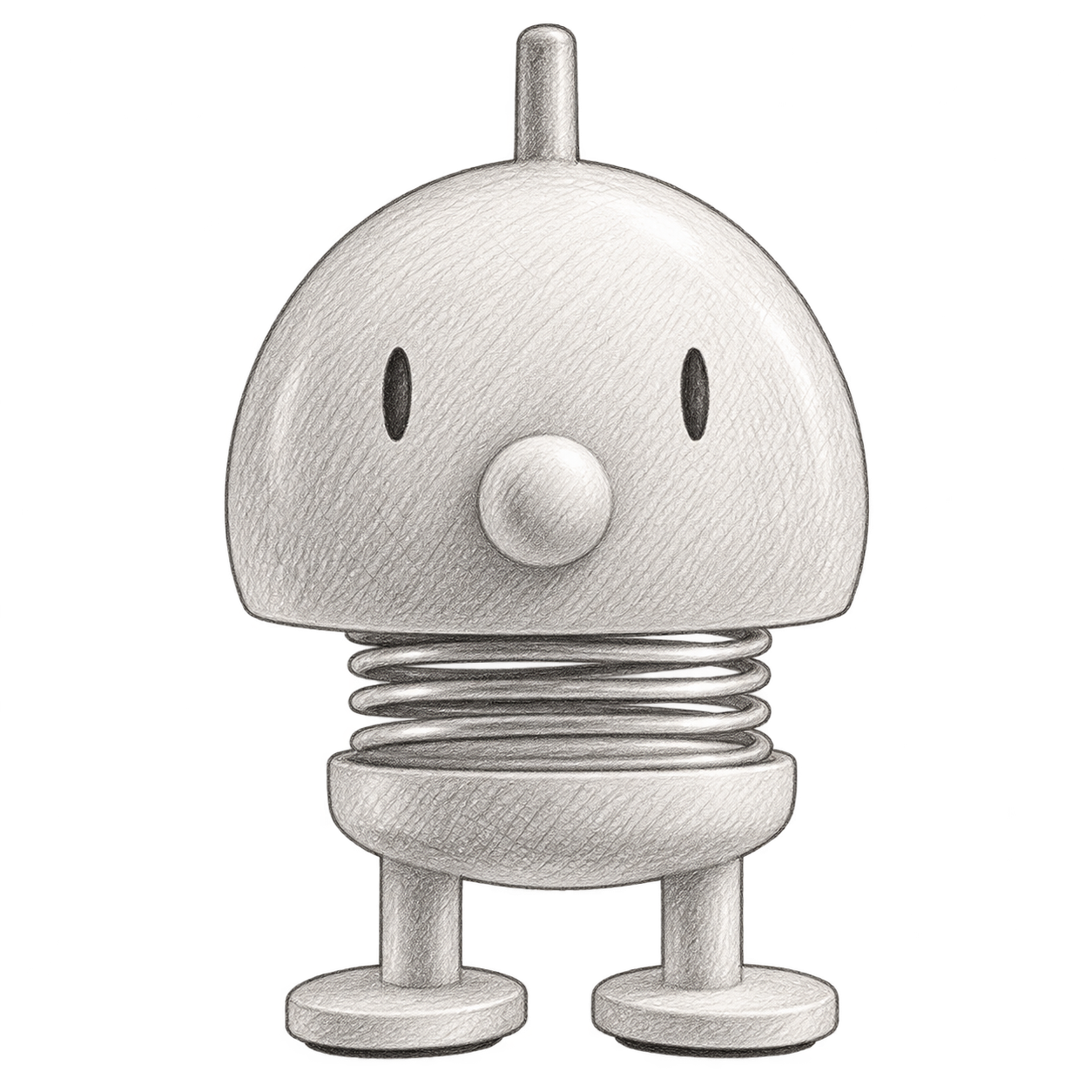 Boceto ilustrativo a lápiz: Hoptimist Bumble
